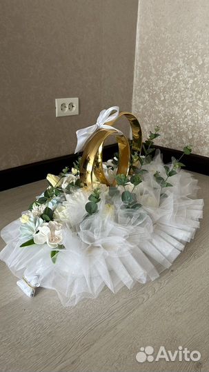 Свадебное украшение для машины