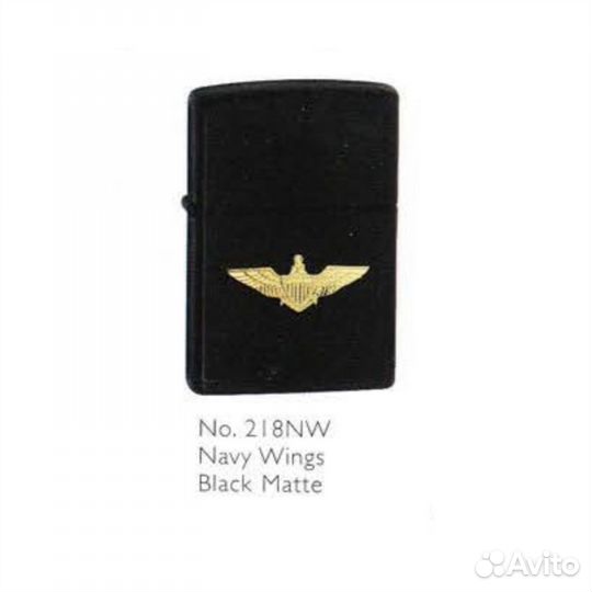 Zippo 218NW Navy Wings Black Matte