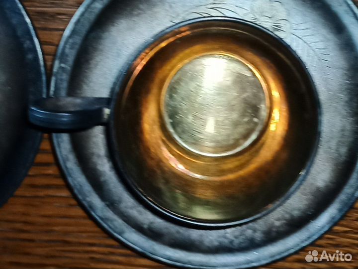 Кофейные чашки мельхиор винтаж СССР