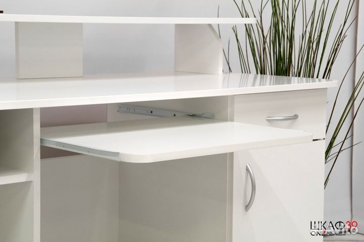 Max Стол компьютерный с надставкой Белый (Польша)