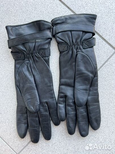 Кожаные перчатки Италия размер 6 кожа наппа