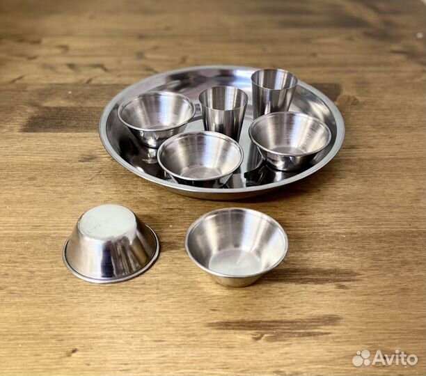 Набор посуды для предложения бхоги/освящения пищи