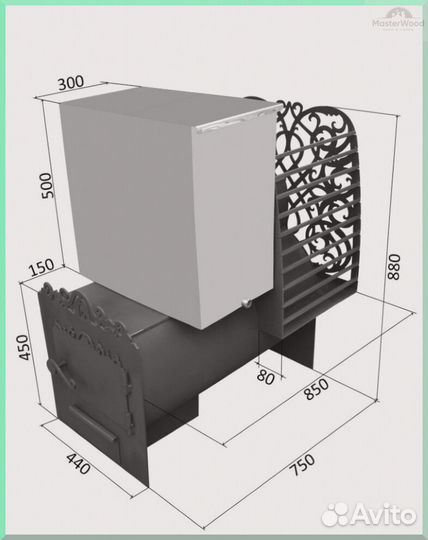 Печь банная Горизонтальная-426