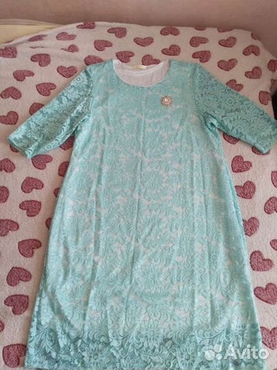 Платье гипюровое 54