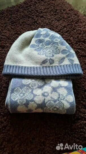Комплект шапка и шарф женский