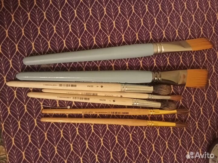 Кисти художественные краски масло акварель