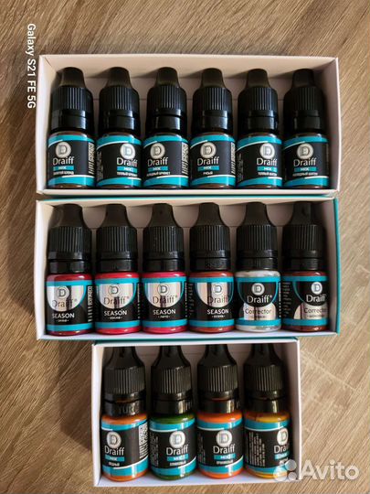 Пигменты для татуажа бровей