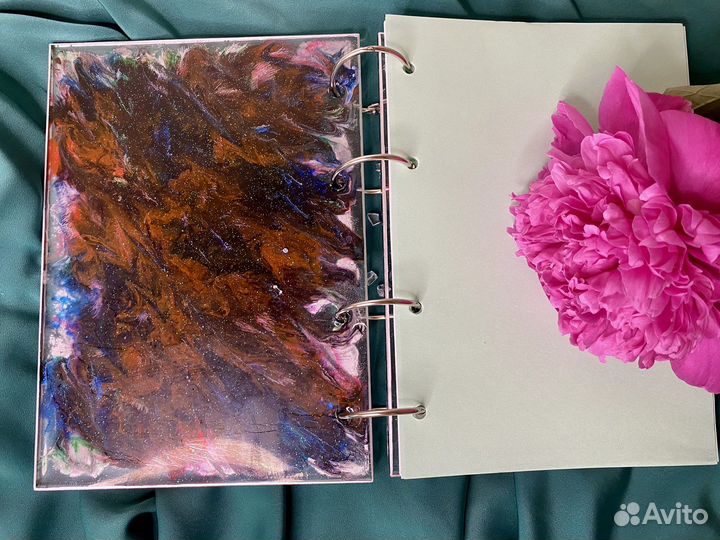 Блокнот ручной работы из эпоксидной смолы А5