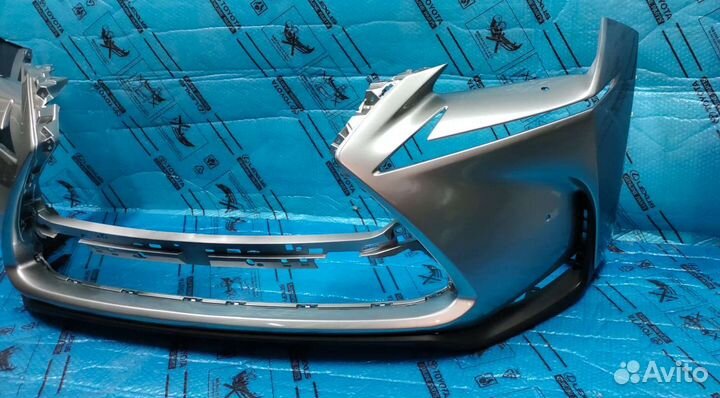 Бампер Лексус нх в сборе с юбкой стальной 14-17