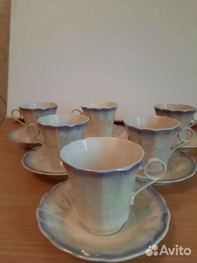 Кофейный сервиз СССР перламутр Коростеньский фз