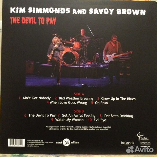 Kim Simmonds&Savoy Brown/The Devil To Pay, 2015,EU