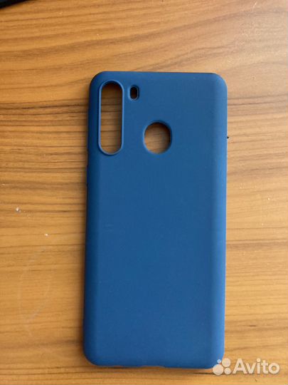 Силиконовый чехол для Samsung Galaxy A21 синий