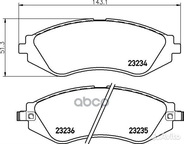 Колодки тормозные дисковые перед NP6028 NIS