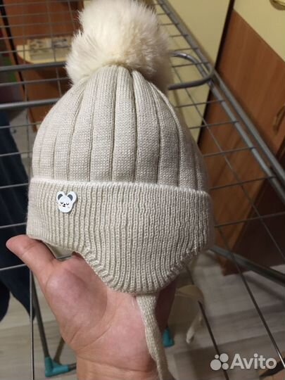 Шапка зимняя для новорожденных