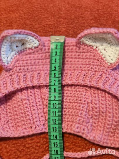 Чепчик для новорождённого киса для девочки