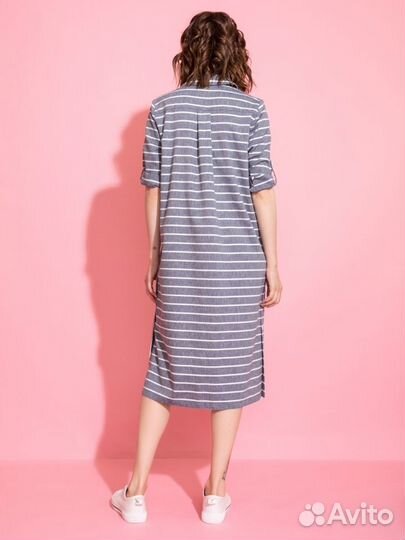 Платье рубашка лён