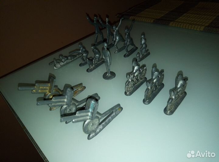 Оловянные солдатики СССР, артиллерия, стрелки 27шт