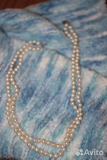 Жемчужное ожерелье в серебре. 925 проба