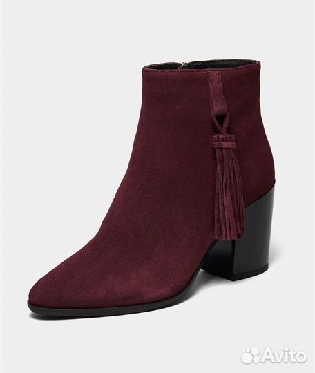Полусапожки демисезонние 40 размера замша бордовый