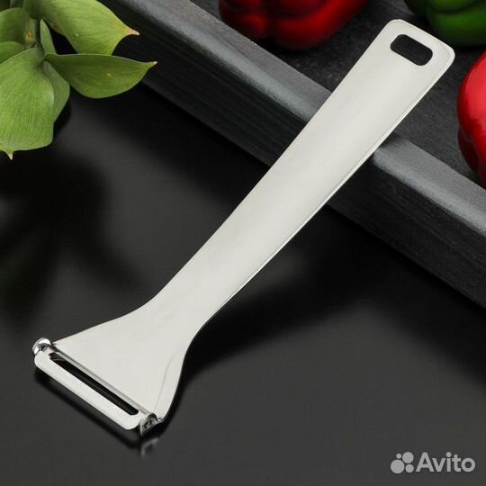 Овощечистка Доляна Zero, нержавеющая сталь, цвет с