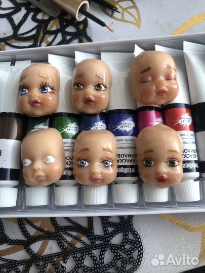 Лица для ватных игрушек