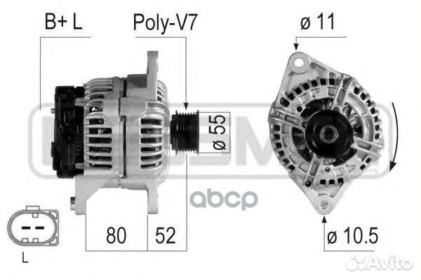 Генератор fiat ducato, iveco daily 06- 210723 Era