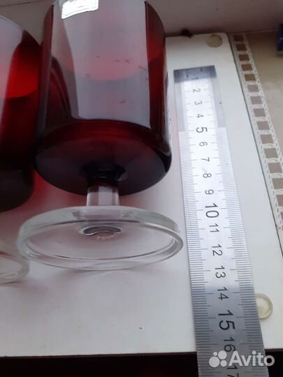 Бокалы рубинового стекла