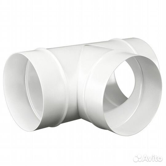 Тройник для круглых воздуховодов d100 мм стальной