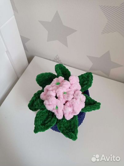 Вязаные цветы. Орхидея, фиалки, кактус