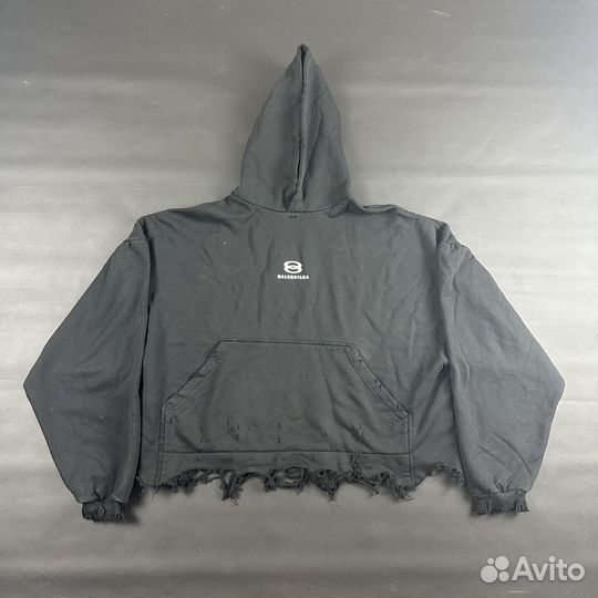 Balenciaga Unity Sports Icon Cropped Hoodie