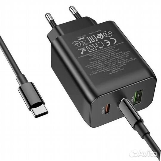 Зарядное устройство hoco N18 65W 3port Type-C пров
