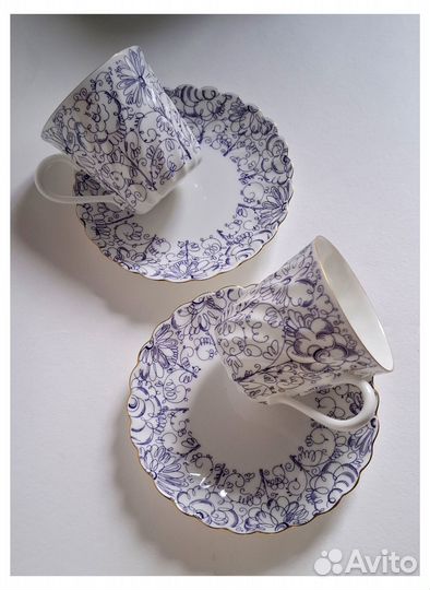 Кофейная пара, лфз, фарфор, 2 шт