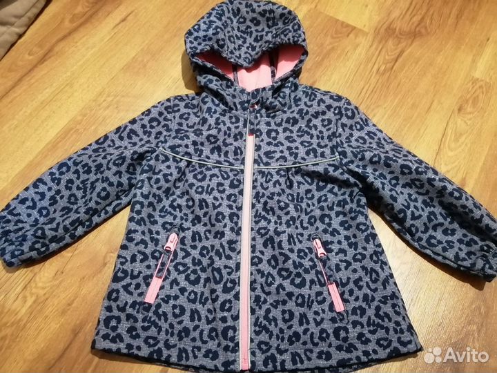 Ветровка софтшелл для девочки, на 2-3 года