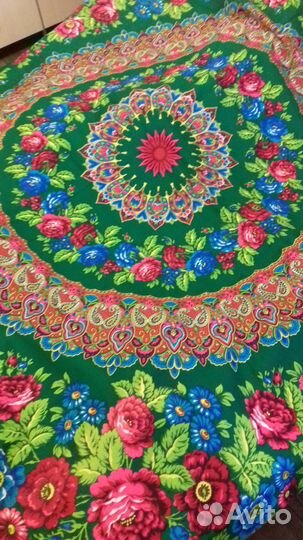 Павловопосадская шаль 100 шерсть