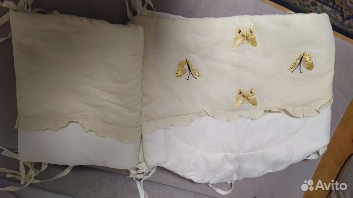 Бортики в кроватку+ балдахин