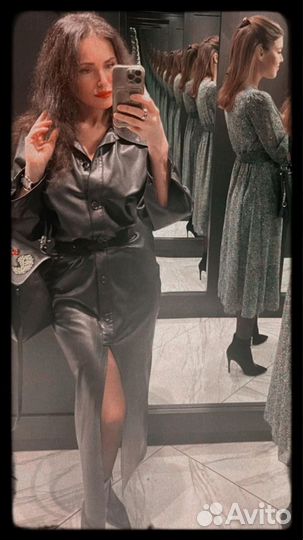 Кожаное платье nanushka 42-46