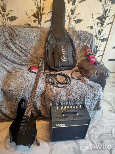 Комплект гитара Ibanez, VOX VT40+, педаль и т.д