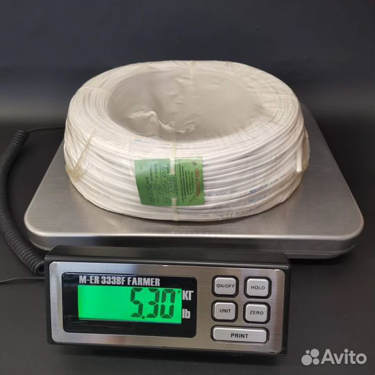 Шввп 2х0.5 (2х0.283кв.мм) ту, белый госнип 400м