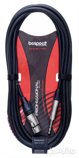 Кабель межблочный XLR-F-Jack Bespeco ncsma600 6 m