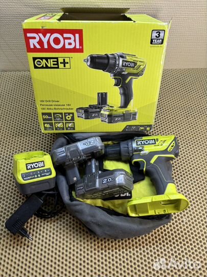 Шуруповерт ryobi rdd18 + зарядка и два акб