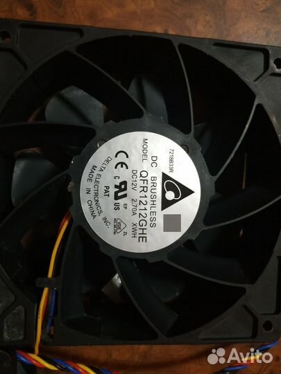 Вентилятор (Кулер) Delta 2,7A 120мм на Asic