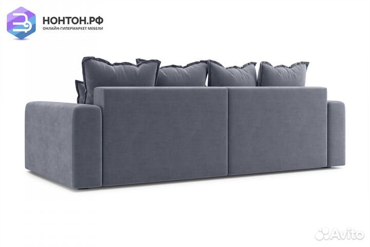 Диван угловой тик-так Омега темно-серый