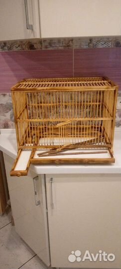 Деревянные клетки для декоративных птиц