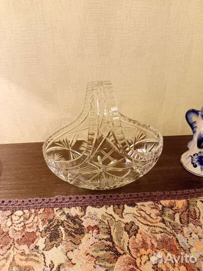 Корзинка хрустальная гдр