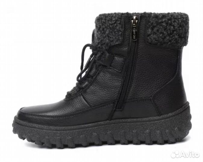 Ботинки женские зимние 39 раз нат кожа мех черн