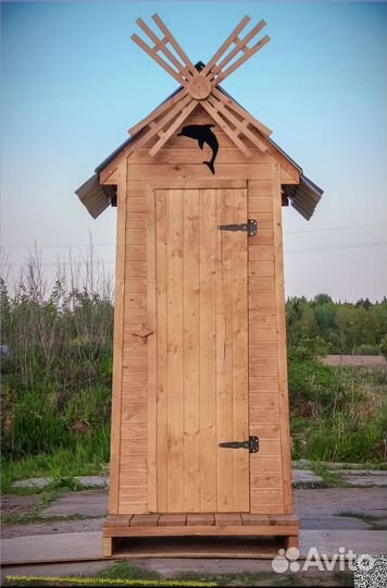 Уличный туалет деревянный JKT228