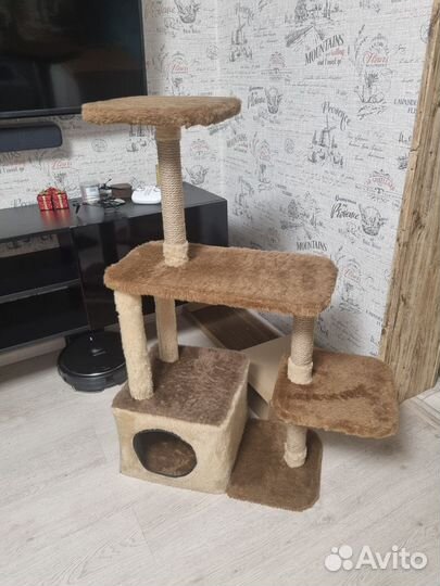 Когтеточка домик для кошки бу