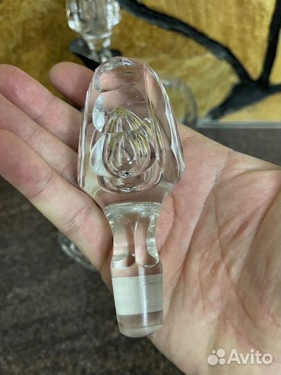 Штоф графин хрустальный с серебром