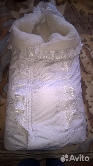 Одеяло-конверт на выписку. Зима