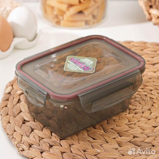 Контейнер герметичный прямоугольный Виолет, 800 мл